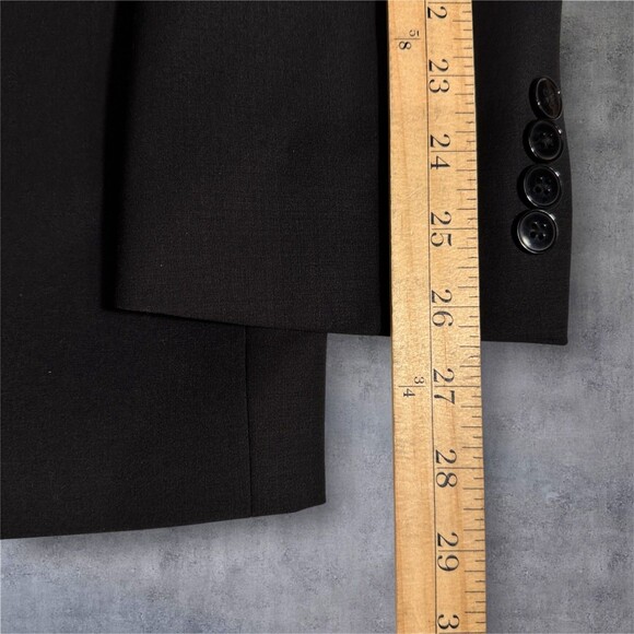 CALVIN KLEIN Men's Blazer 40L Sport Coat Two Button Jacket Black Stretch Wool - Picture 9 of 14